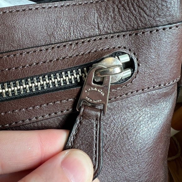 Coach Brown Leather Messenger Bag - Picture 6 of 16